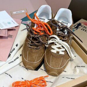 ✅Authentic New Balance X Miu Miu 530 Suede Brown Sneakers